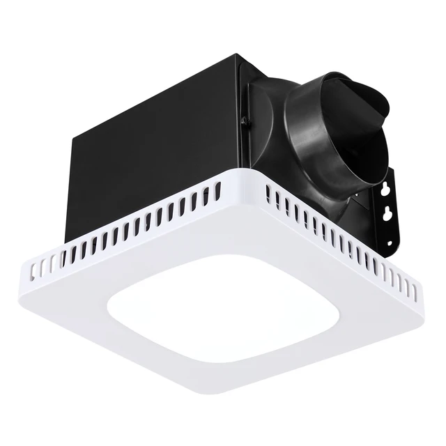 Alt view image 9 of 9 - Bathroom Exhaust Fan with LED Light, 110 CFM Bathroom Vent Three Gear Color Temp, 1.5 Sones Low-Noise, Premium AC Motor Ceiling Fan for Laundry Room, Storage Room, Home Ventilation, White