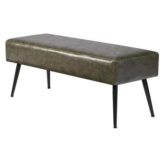 Alt view image 2 of 2 - VEVOR PU Leather Bedroom Bench with Metal Legs Shoe Bench for Entryway Green