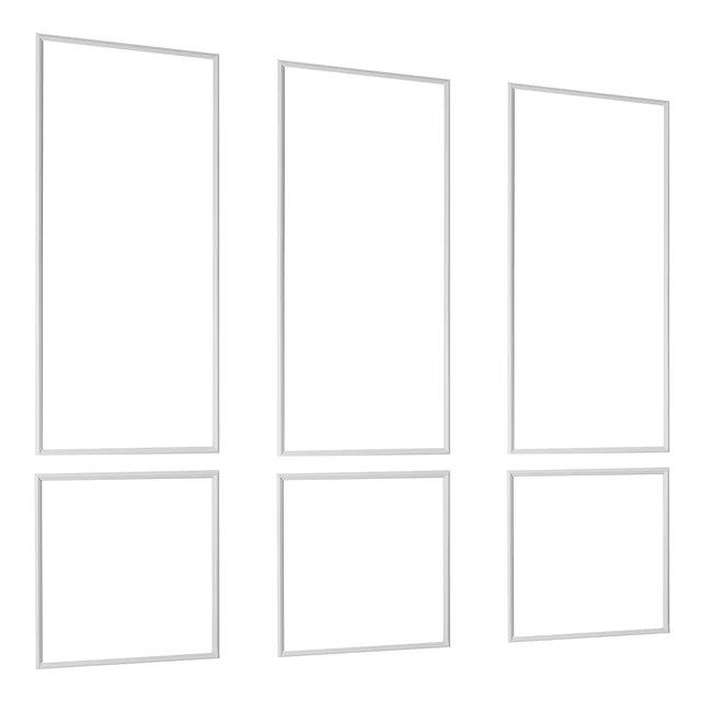 Alt view image 8 of 8 - VEVOR Wall Molding 3 Pack, Wainscoting Panels Kit, Lightweight Paintable Polystyrene, Easy to Install, Waterproof Accent Wall Trim for Interior Décor Living Room, Bedroom, White (24x54 + 24x24 in)