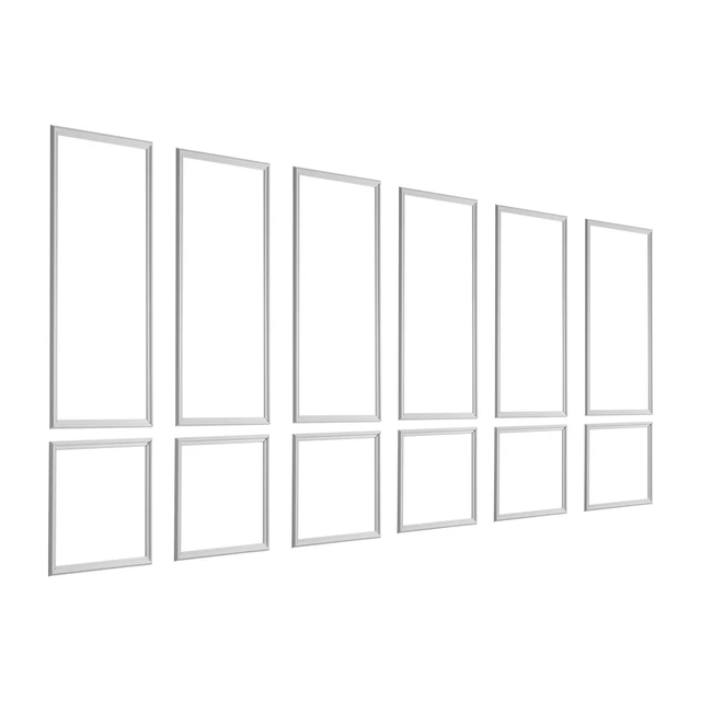 Alt view image 8 of 8 - VEVOR Wall Molding 6 Pack, Wainscoting Panels Kit, Lightweight Paintable Polystyrene, Easy to Install, Waterproof Accent Wall Trim for Interior Décor Living Room, Bedroom, White (24x54 + 24x24 in)