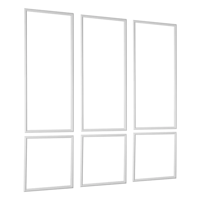 Alt view image 8 of 8 - VEVOR Wall Molding 3 Pack, Wainscoting Panels Kit, Lightweight Paintable Polystyrene, Easy to Install, Waterproof Accent Wide Profile Trim for Interior Living Room, Bedroom,White (24x54 + 24x24 in)