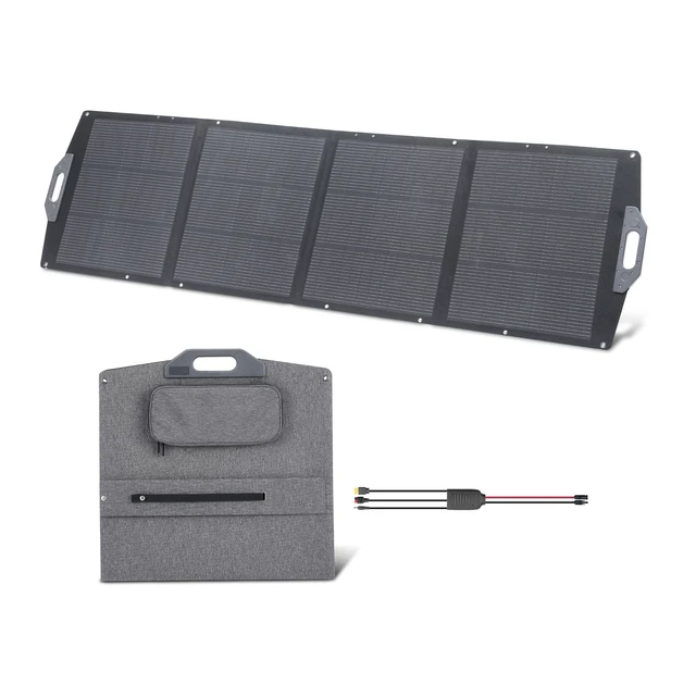 Alt view image 8 of 8 - VEVOR 200W Foldable Solar Panel, 24% High-Efficiency Portable Monocrystalline Solar Panel Charger with MC4 Output, USB-A, Type-C & DC Ports, IP67 Waterproof for Power Stations, Camping, Hiking Trips