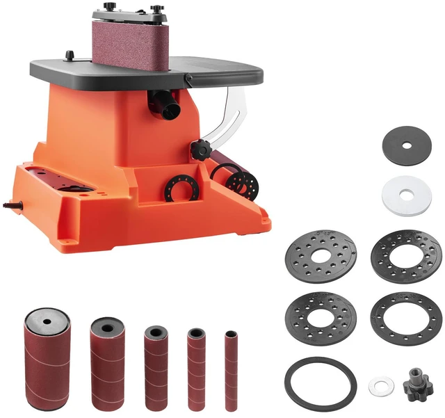 Alt view image 2 of 2 - VEVOR Oscillating Belt and Spindle Sander 2400RPM Bench Spindle Sander 5 Sleeves