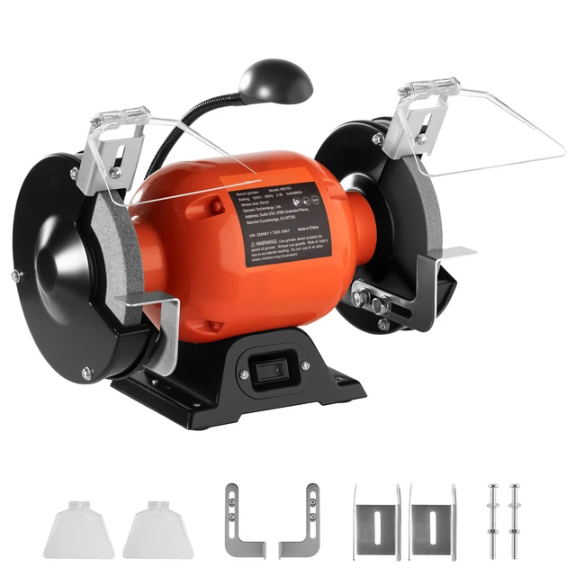 Alt view image 2 of 2 - VEVOR Bench Grinder 6-inch Bench Grinder 250W 3450RPM High-Speed Table Grinders