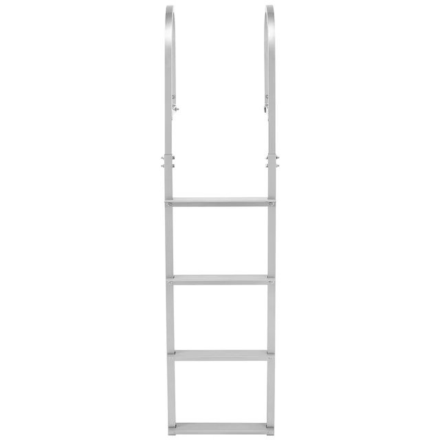 Alt view image 8 of 8 - VEVOR Removable Dock Ladder, 4 Steps, Aluminum Alloy Pontoon Boat Swim Ladder, with Non-Slip Wide Steps, 500 lbs Weight Capacity, Quick Release Design, for Lake Swimming, Pool, Boat, Marine Boarding