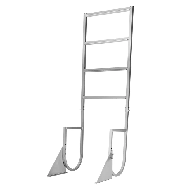 Alt view image 8 of 8 - VEVOR Flip-Up Dock Ladder, 4-Step, Heavy-Duty Aluminum Alloy Pontoon Boat Swim Ladder, with Non-Slip Wide Steps, 350 lbs Weight Capacity, Pull Rope Assist, for Lake Swimming, Pool, Marine Boarding