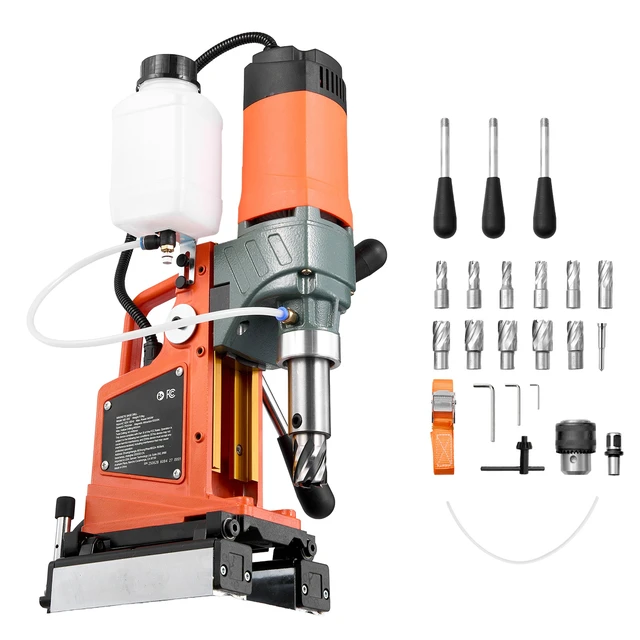 Alt view image 2 of 2 - VEVOR Magnetic Drill Press Mag Drill Press 1400 W 0-750 RPM with 11 Core Bits