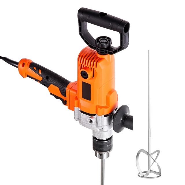 Alt view image 2 of 2 - VEVOR Drill Mixer 1200W 0-750RPM Corded Electric Drill Mixers Set Concrete Mixer