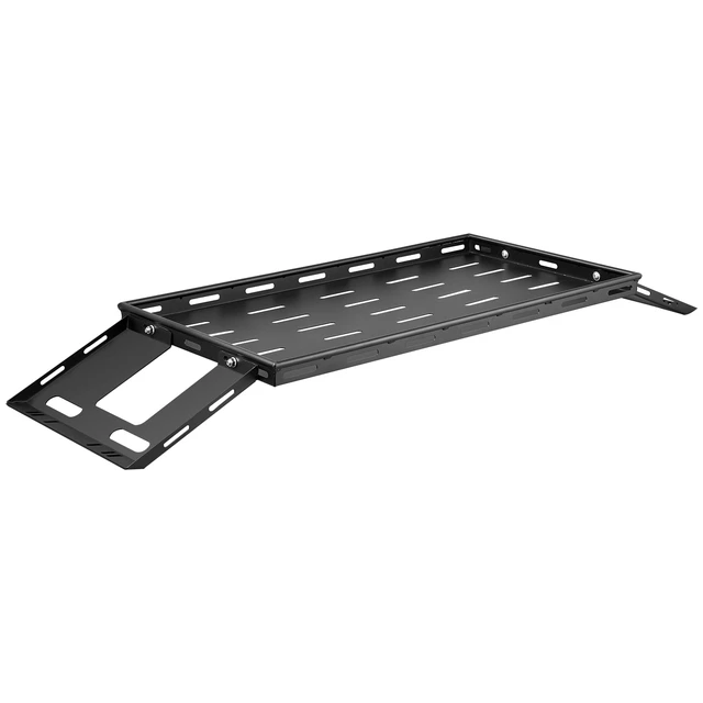 Alt view image 9 of 9 - Rear Trunk Cargo Rack, for 2007-2024 Jeep Wrangler JK, 300 lbs Capacity, Carbon Steel Basket Tray Interior Storage Luggage Carrier with Net, Shelf Stand Organizer for Camping Trip Gear, Black