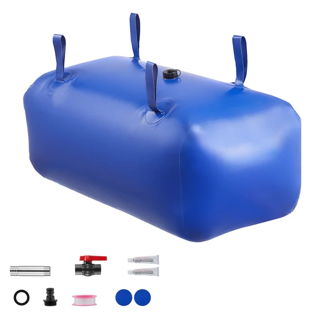 Alt view image 2 of 2 - VEVOR Water Storage Bladder 30 Gallon Large Capacity Water Bag, Portable & Collapsible Soft Waters Container, Leakproof & Tear-Resistant PVC Emergency Waters Storage Tank for RV Truck & Outdoor Use