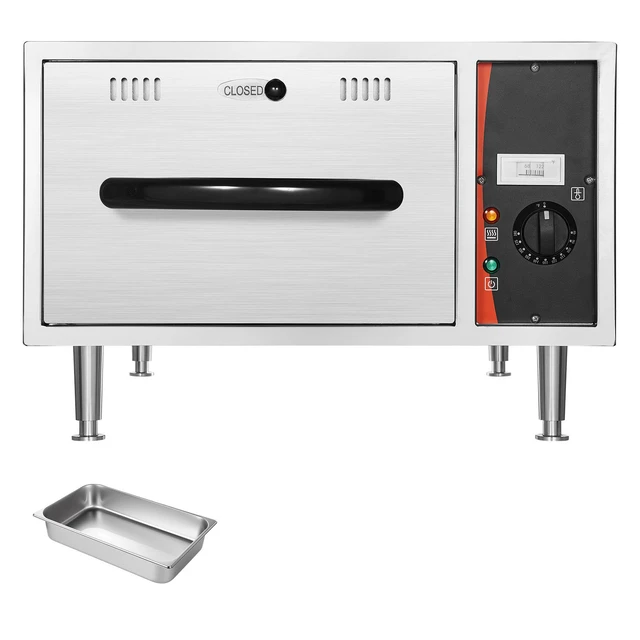 Alt view image 9 of 9 - VEVOR Commercial Electric Drawer Warmer, Single-Drawer Stainless Steel Food Warmer, Freestanding Slim Warming Drawer Cabinet, 85°F185°F Wide Temperature Range, for Restaurant, Hotel, Bakery & Kitchen