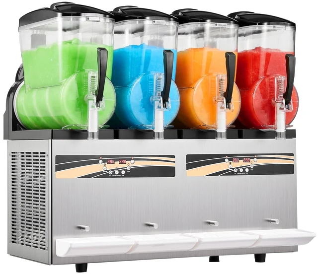 Alt view image 8 of 8 - VEVOR Slushie Machine, 12L/3.17Gal x 4 Tank Commercial Slushy Maker, Frozen Drink Maker with Self-Cleaning, Margarita Machine for Restaurants Bars Party for Slushie, Margaritas, Milkshake & More