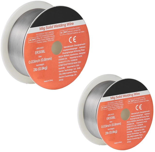 Alt view image 2 of 2 - Vevor Solid MIG Welding Wire, ER308L 0.03-inch 2 LBS, Low Spatter Stainless Steel Welding Wire with High Feedability for All-Position Gas Shielded Welding
