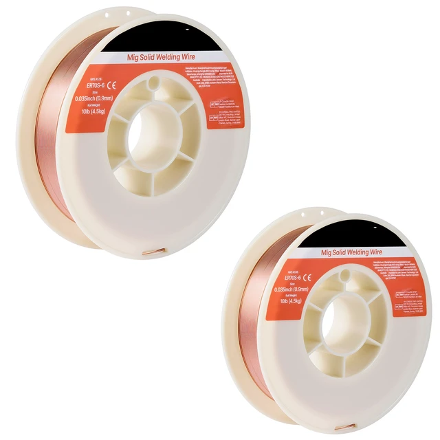 Alt view image 2 of 2 - Vevor Solid MIG Welding Wire, ER70S-6 0.035-inch 10 LBS, Low Spatter Mild Steel Welding Wire with High Deoxidizers for All-Position Gas Shielded Welding