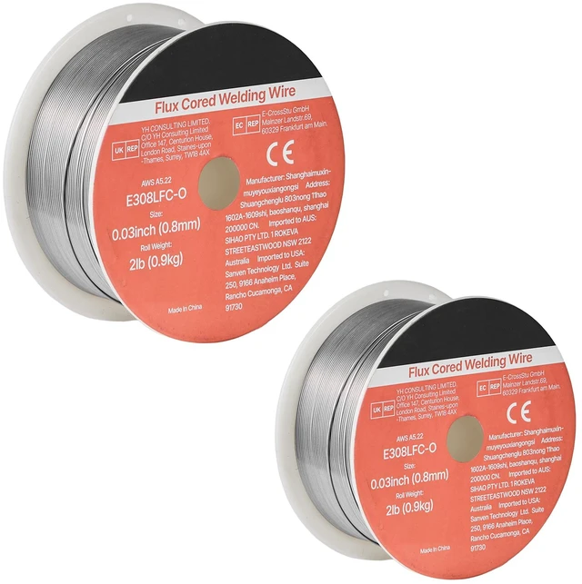 Alt view image 2 of 2 - Vevor Flux Core MIG Welding Wire, E308LFC-O 0.03-inch 2 LBS, Gasless Stainless Steel Welding Wire with Low Spatter for All Position Arc Welding, Self-Shielded for Outdoor Use