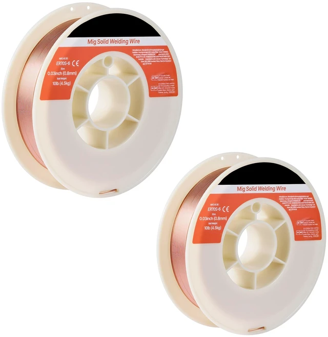 Alt view image 2 of 2 - Vevor Solid MIG Welding Wire, ER70S-6 0.03-inch 10 LBS, Low Spatter Mild Steel Welding Wire with High Deoxidizers for All-Position Gas Shielded Welding
