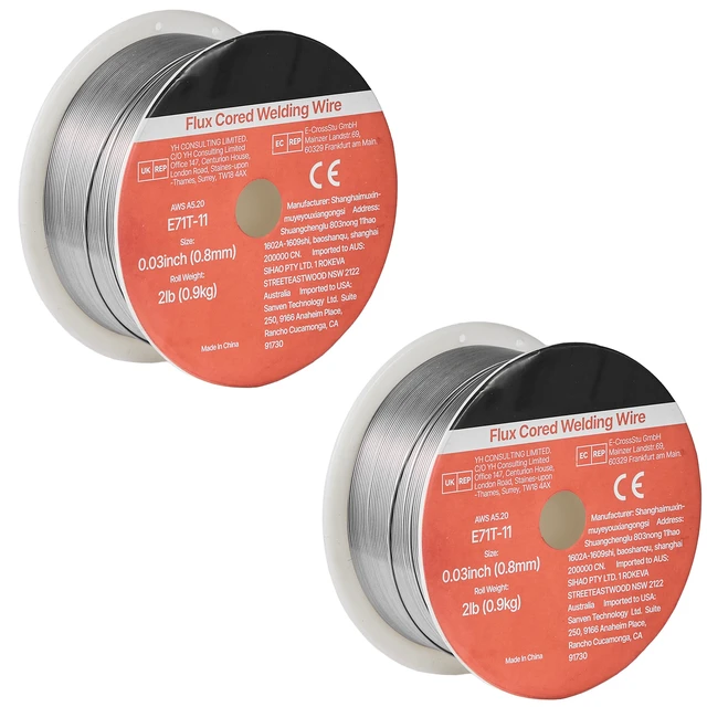 Alt view image 2 of 2 - Vevor Flux Core MIG Welding Wire, E71T-11 0.03-inch 2 LBS, Gasless Mild Steel Welding Wire with Low Spatter for All Position Arc Welding, Self-Shielded for Outdoor Use