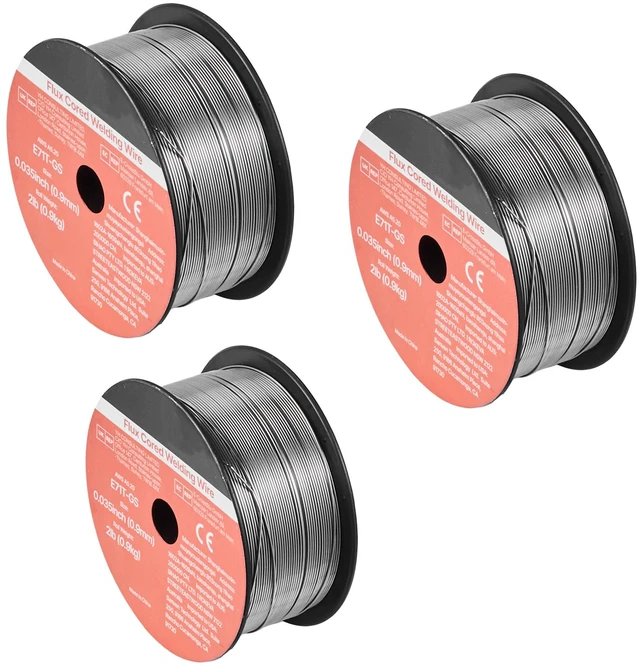 Alt view image 2 of 2 - Vevor Flux Core MIG Welding Wire, E71T-GS 0.035-inch 2 LBS, Gasless Mild Steel Welding Wire with Low Spatter for All Position Arc Welding, Self-Shielded for Outdoor Use (Pack of 3 Rolls)