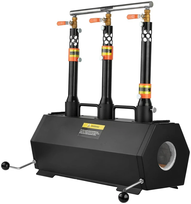 Alt view image 2 of 2 - VEVOR Portable Propane Forge, 3 Burners, 2600 Tool and Knife Making Blacksmithing Farrier Forge, Large Capacity Hexagon, Cold-Rolled Steel Gas Forging Tools and Equipment, Use for Metal Forging