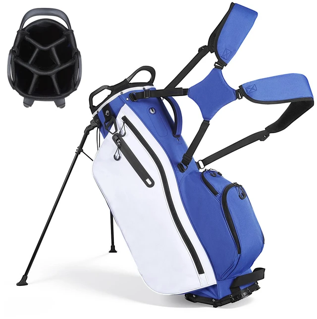 Alt view image 8 of 8 - VEVOR Golf Cart Bag, 7 Way Top Divider Organizer, Club Stand Bag with Full-length Divider, Handles, Dual Support Legs, Storage Pockets, Dual Shoulder Straps, Rain Hood, Lightweight for Men and Women