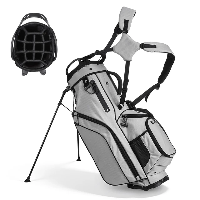 Alt view image 8 of 8 - VEVOR Golf Cart Bag, 14 Way Top Divider Organizer, 2-in-1 Golf Club Bag with Full-length Divider, Dual Shoulder Straps, Support Legs, Rain Hood, Storage Pockets, Lightweight Polyester for Men & Women