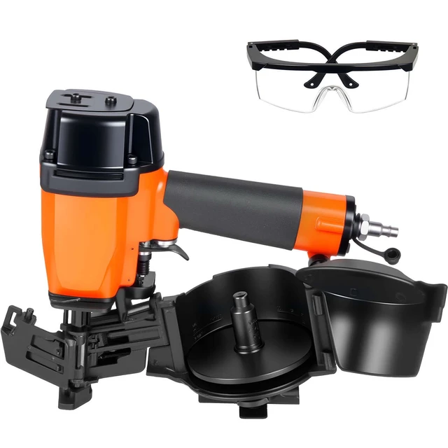 Alt view image 8 of 8 - VEVOR Professional Roofing Nailer CN45N, 3/4" to 1-3/4" 15 Degree Air Roofing Nail Gun, 45 Nails/S Ultra-Fast Nailing, 70-110 PSI Pneumatic Coil Nailer for Asphalt Shingles, Roof Sheathing