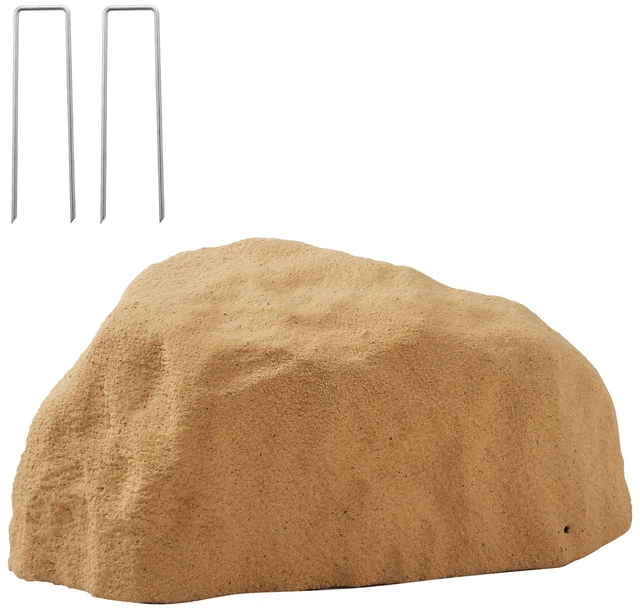 Alt view image 15 of 15 - VEVOR Faux Rock Cover, Outdoor Fake Rock Well Pump Cover, Realistic Natural Texture, Lightweight & Weather-Resistant Artificial Boulder for Landscaping Garden Yard Décor, Sand Yellow, Small Size