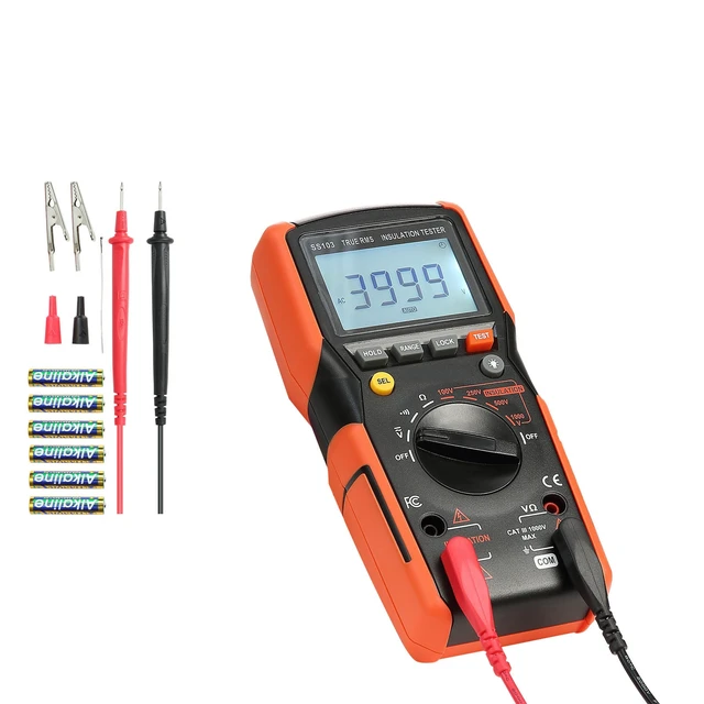 Alt view image 9 of 9 - VEVOR Digital Multimeter 4000 Counts Tester for Voltage Resistance Continuity