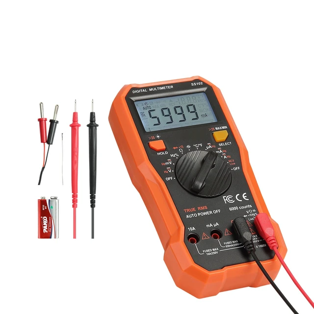 Alt view image 9 of 9 - VEVOR Digital Multimeter 6000-Count TRMS Voltmeter Current Tester NCV Multimeter