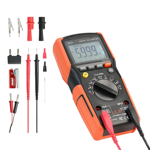 Alt view image 9 of 9 - VEVOR Digital Multimeter 6000-Count TRMS Voltmeter Current Tester Auto-Ranging