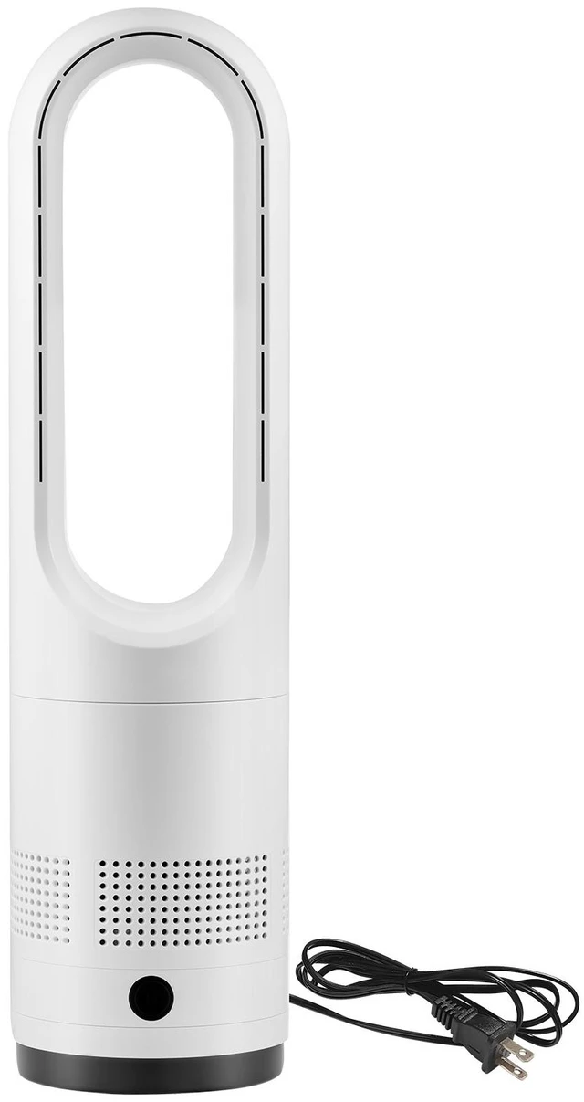 Alt view image 8 of 8 - VEVOR Bladeless Tower Fan, 80° Oscillating Standing Fan, 8 Speeds & 9-Hour Timer, 15.42 ft High Velocity Floor Air Circulator, Powerful Airflow with Remote for Bedroom, Living Room, Home, Office,White