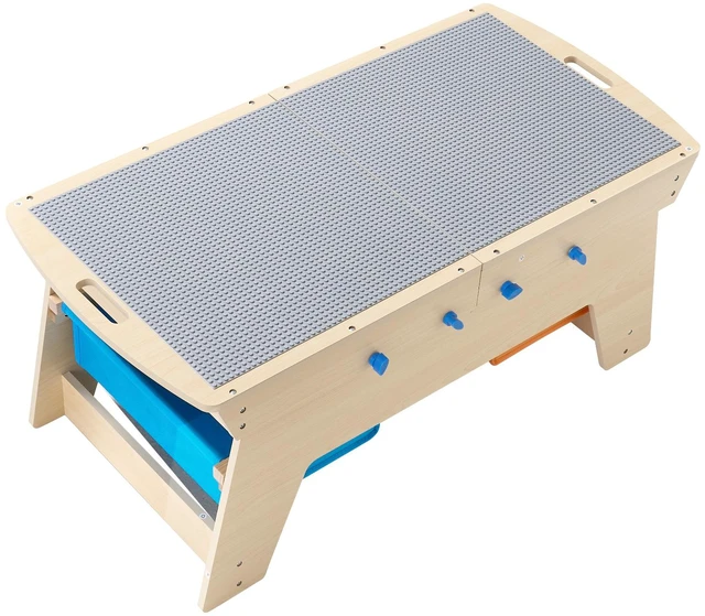 Alt view image 10 of 10 - VEVOR Kids Activity Table Multi-Purpose Activity Play Table with 200 Blocks