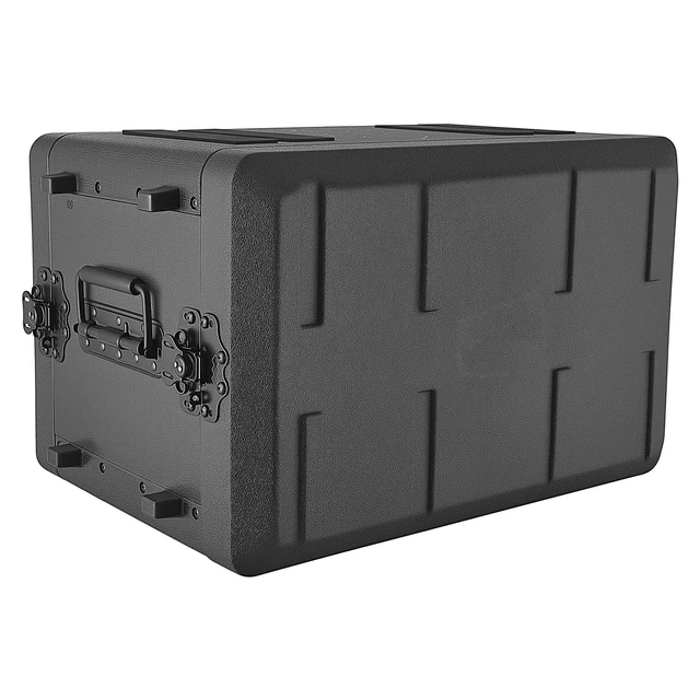 Alt view image 8 of 8 - VEVOR 6U Rack Case, 12 in Depth, Rackmount Flight Case Shallow Rack with Microphone Compartment, Polyethylene Construction, Recessed Latches, Easy Installation, for Amplifier, 8.7 in Internal Depth