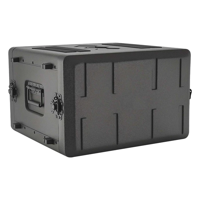 Alt view image 8 of 8 - VEVOR 6U Rack Case, 15 in Depth, Rackmount Flight Case Shallow Rack with Microphone Compartments, Polyethylene Construction, Recessed Latches, Easy Installation, for Amplifier, 13.8 in Internal Depth