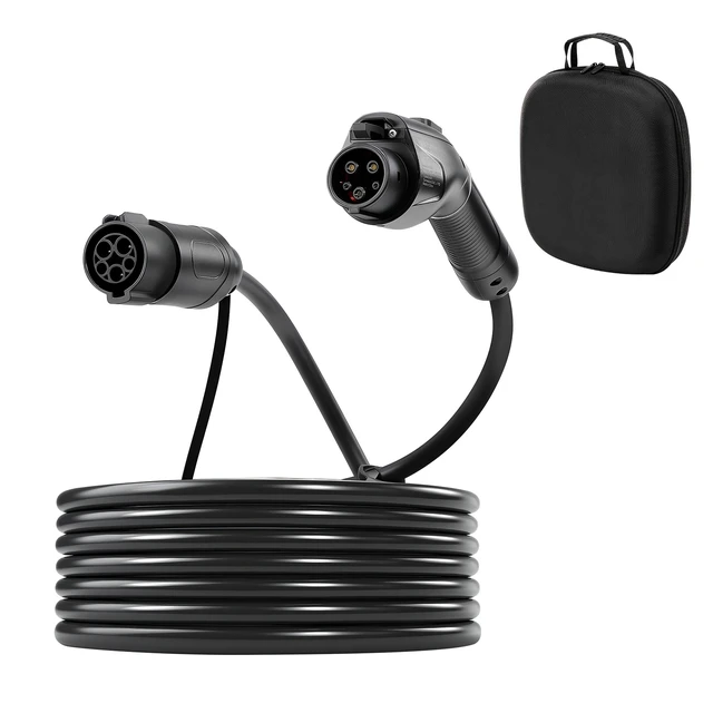 Alt view image 9 of 9 - VEVOR EV Charger Extension Cable, 32Amp 40 ft J1772 Extension Cord Compatible with 120V-240V SAE J1772 Electric Vehicle Chargers, Level 1/Level 2 IP66 Heavy Duty Car Charging Cable with Carrying Bag