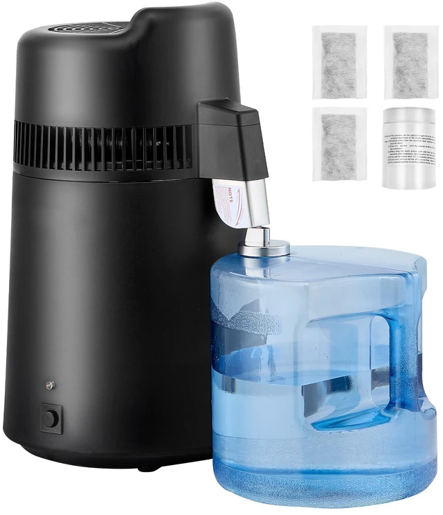 Alt view image 15 of 15 - VEVOR Water Distiller, 6L 1.6 Gallon Larger Pure Water Purifier Filter For Home Table Countertop, 900W Plastic Distilled Maker, Stainless Steel Interior Drinking Machine to Make Clean Waters, Black