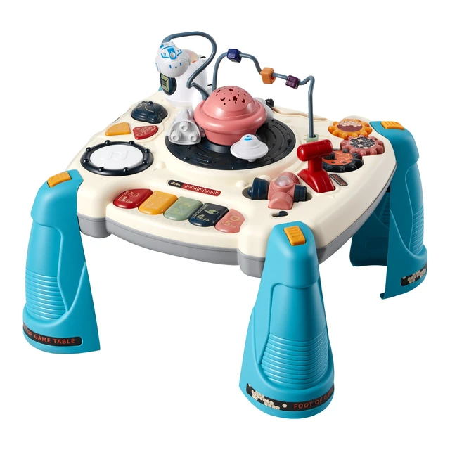 Alt view image 8 of 8 - VEVOR Baby Spacecraft Musical Table Toys for 1-3 Years Old, Learning Activity Desk with Space Theme & Soft-glow Star Projector & 60+ Sound Sources, Toddler Learning Table for Kids 6+ Months
