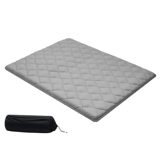 Alt view image 2 of 2 - Vevor Japanese Tatami Mat, Queen Size Foldable Japanese Tatami Mattress, Futon Mattress with Storage Bag & Fastener, 9-Layer Floor Mat for Sleeping, Dormitory, Meditation, Yoga, 80 x 60 x 2.5 in, Gray