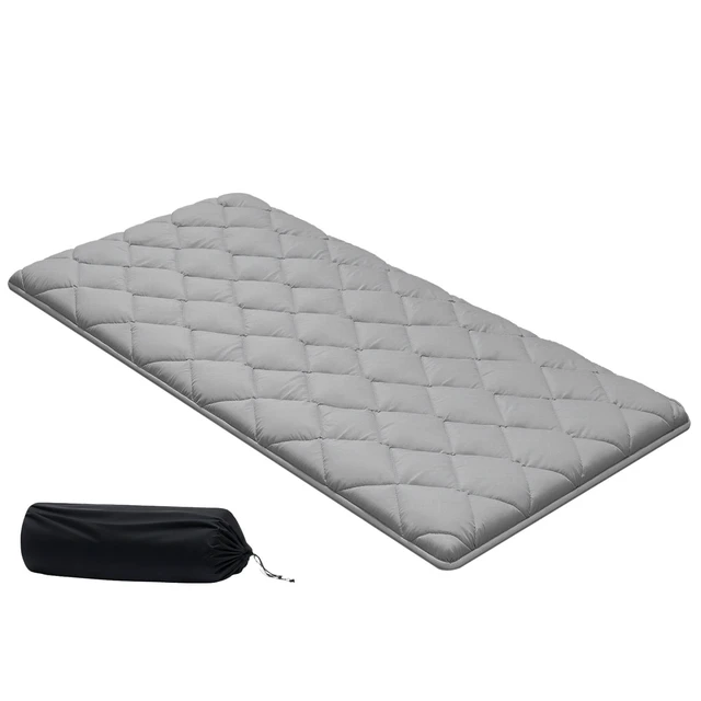 Alt view image 2 of 2 - Vevor Japanese Tatami Mat, Twin Size Foldable Japanese Tatami Mattress, Futon Mattress with Storage Bag & Fastener, 9-Layer Floor Mat for Sleeping, Dormitory, Meditation, Yoga, 80 x 39 x 2.5 in, Gray