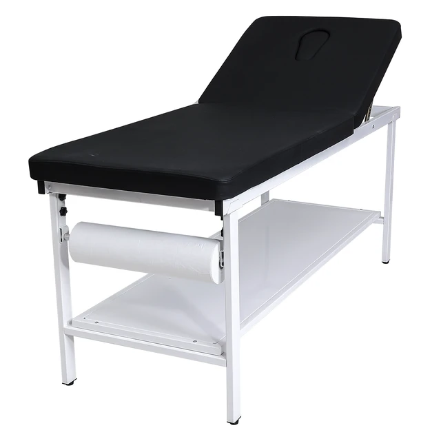 Alt view image 9 of 9 - Medical Exam Table, 500LBS Loading Medical Examination Bed with 0°40° Adjustable Backrest, Physical Therapy Exam Table with Storage Shelf & Paper Roll Dispenser for Hospital Clinic Rehab Center