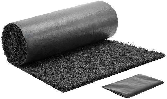 Main image of VEVOR Rubber Mulch Mat Roll, 96 x 22 in Recycled Rubber Mulch Mat, 0.5 Thick Cuttable, Reduced Weed Growth, Natural-Looking Weed Barrier Mat, Permanent Walkway Pathway for Landscaping