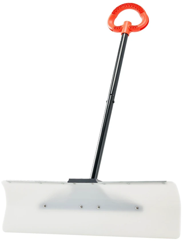 Alt view image 9 of 9 - Plastic Snow Pusher Shovel 30in Heavy Duty Snow Plow for Driveway Ergonomic Grip