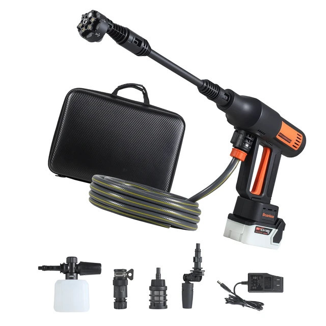 Alt view image 8 of 8 - VEVOR Cordless Pressure Washer, 1200PSI MAX Portable Pressure Washer with Brushless Motor, 6-in-1 Nozzle & Water Hose, 4 Speed Adjustable, Battery Powered Handheld Power Cleaner for Home Garden Patio