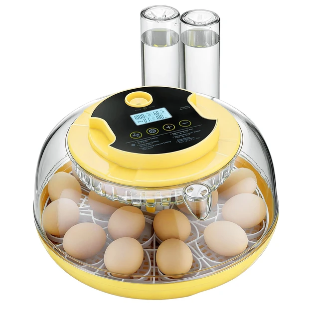 Alt view image 9 of 9 - Vevor 18 Egg Incubator, Automatic Egg Turner with LED Candler, Temperature & Humidity Control, 360° View Clear Window, Auto Water Refill, Poultry Eggs Incubators for Hatching Chicks Ducks Goose Quail