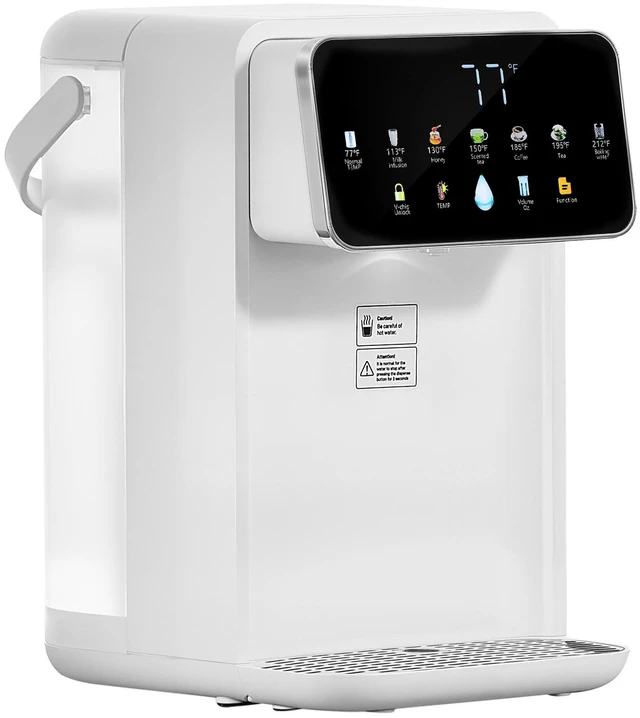 Alt view image 10 of 10 - VEVOR Countertop Instant Hot Water Dispenser with 7 Temps 7 Volumes 118oz Tank