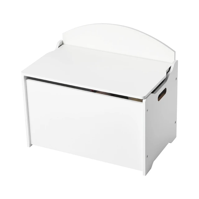 Alt view image 2 of 2 - Vevor Kids Storage Bench, Wooden Toy Box Chest with Backrest, Large Storage Cabinet with Safety Hinge, Toddlers Storage Bench for Playroom, Living Room or Entryway, 23.5 x 14.5 x 21.46 in, White