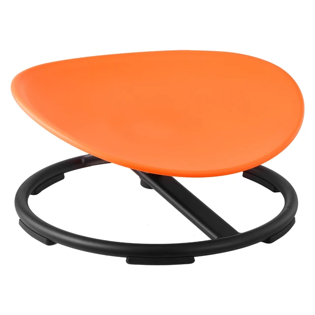 Alt view image 2 of 2 - VEVOR Kids Swivel Chair, 220 lbs Capacity, Sensory Spinning Chair, Autistic Kids Sensory Toy Seat with Non-Slip Metal Base, Round Shape Toddler Sit & Spin Seat for Coordination Balance Focus, Orange