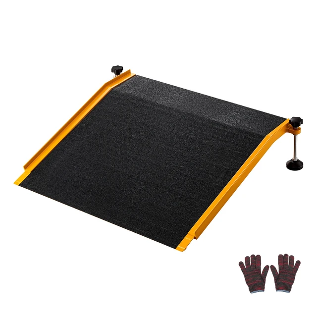 Alt view image 8 of 8 - VEVOR Threshold Ramp for Doorways, 26.4 x 31.9 in, Platform Aluminum Wheelchair Ramp with Adjustable Height, Non-Slip Door Threshold Ramps, 400 lbs Load Capacity, for Home Steps, Wheelchairs, Walkers