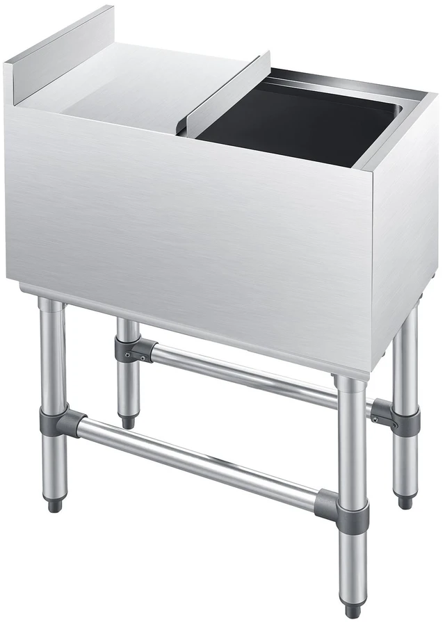 Alt view image 15 of 15 - VEVOR Commercial Ice Bin, 39.6 Qt Max Capacity, 12 x 24 x 33 Inch Stainless Steel Ice Chest with Sliding Lid, 24H Long-Lasting Insulation, Cooler Cart Cocktail Unit for Bar Restaurant Pub, NSF