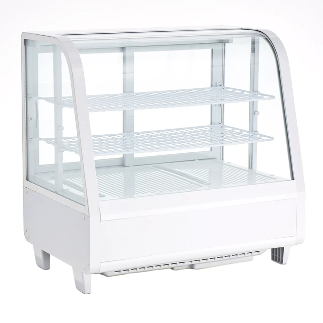 Alt view image 8 of 8 - VEVOR Refrigerated Display Case, 3.5 Cu.Ft./100L Countertop Pastry Display Case, 2-Tier Commercial Cake Refrigerator with LED Lighting, TURBO Cooling, Frost-Free Air-Cooling, for Bakery, Dessert Shop